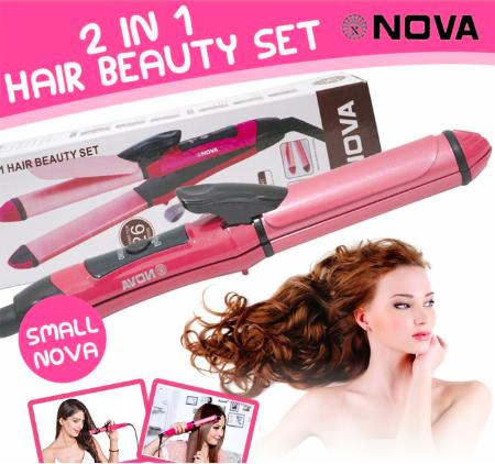 TokoUnik88 Catok Rambut Nova Mini Catokan 2in1 Pelurus dan Pengeriting Keritingan Rambut Portable Travel