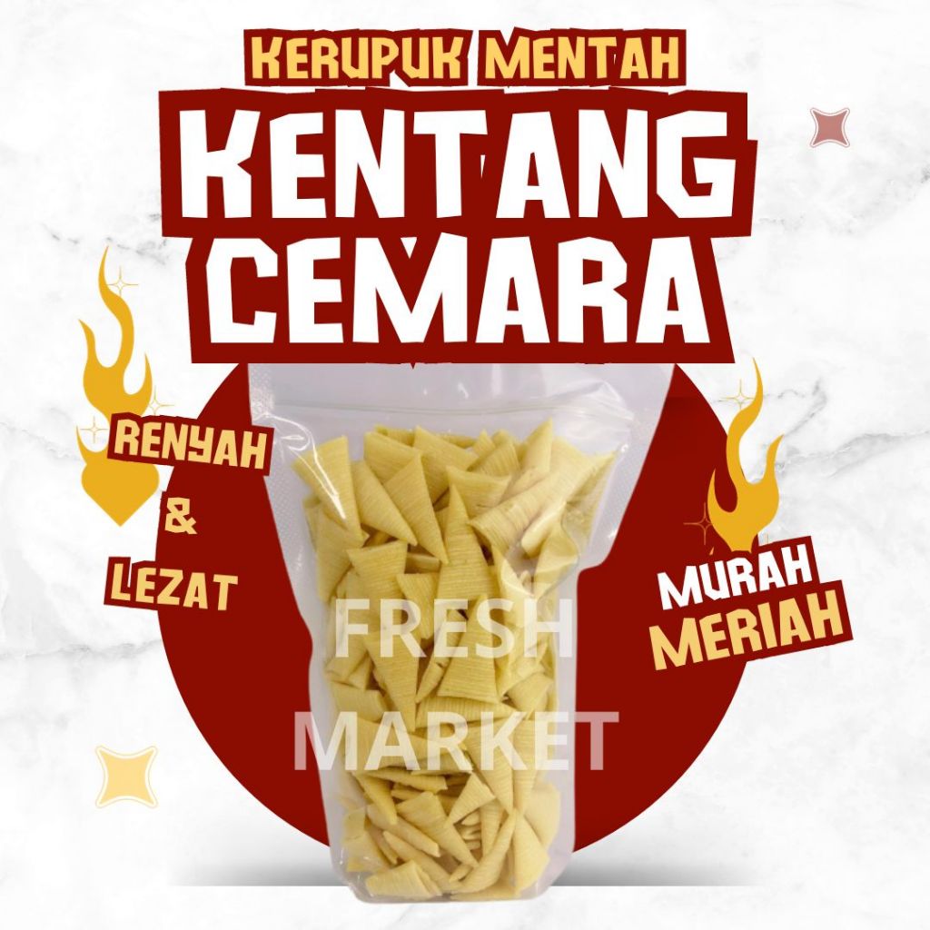 Kerupuk Kentang Cemara Mentah 250gr / Keripik Kentang / Halal | Lazada ...