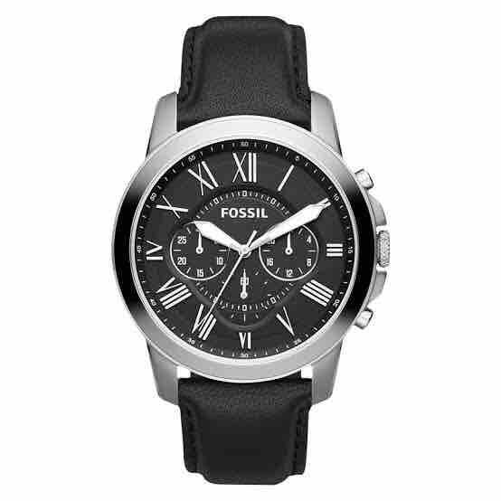 FOSSIL GRANT CHRONOGRAPH BLACK LEATHER 