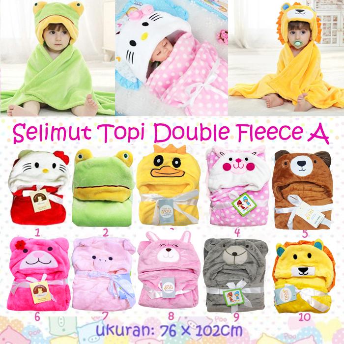 Selimut Bayi / Selimut Topi Double Fleece / Selimut Hoodie Bulu Bayi 3D Hoodie Blanket Tudung / Selimut Anak