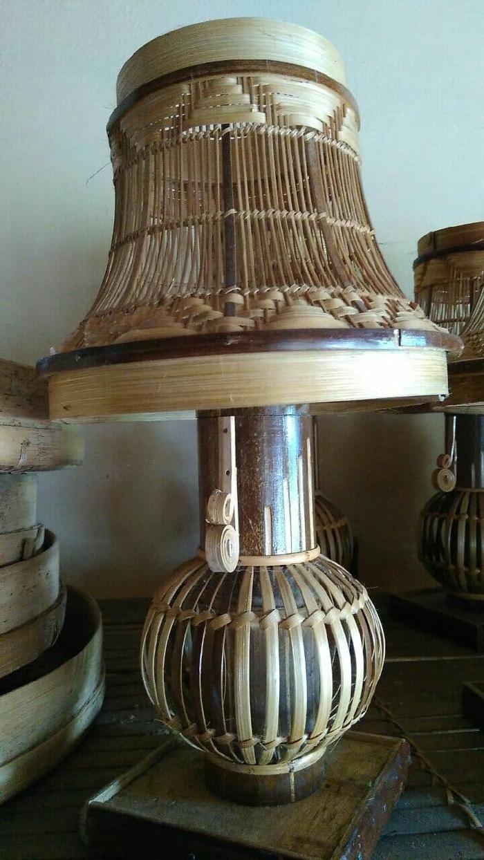 Lampu Gantung Lampion Lentera Hiasan  Bambu  Bulat Daftar 