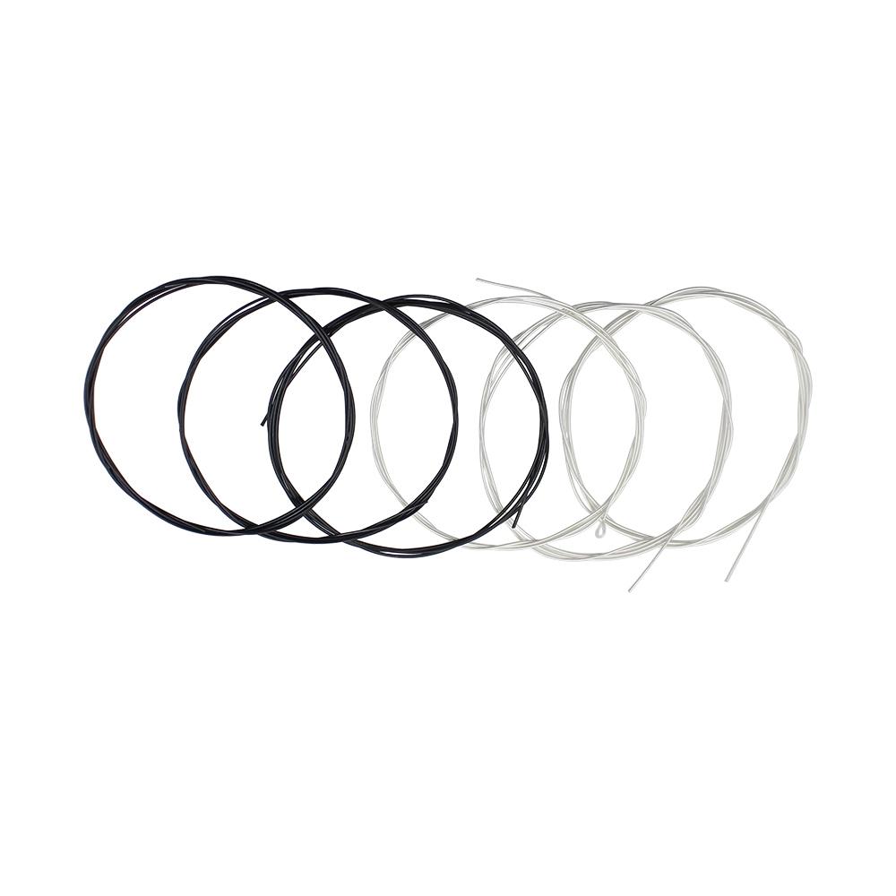 IRIN 6 Pcs Classical Guitar String Set Black Nylon Core Silver-Plated Copper Wound 1st-6th