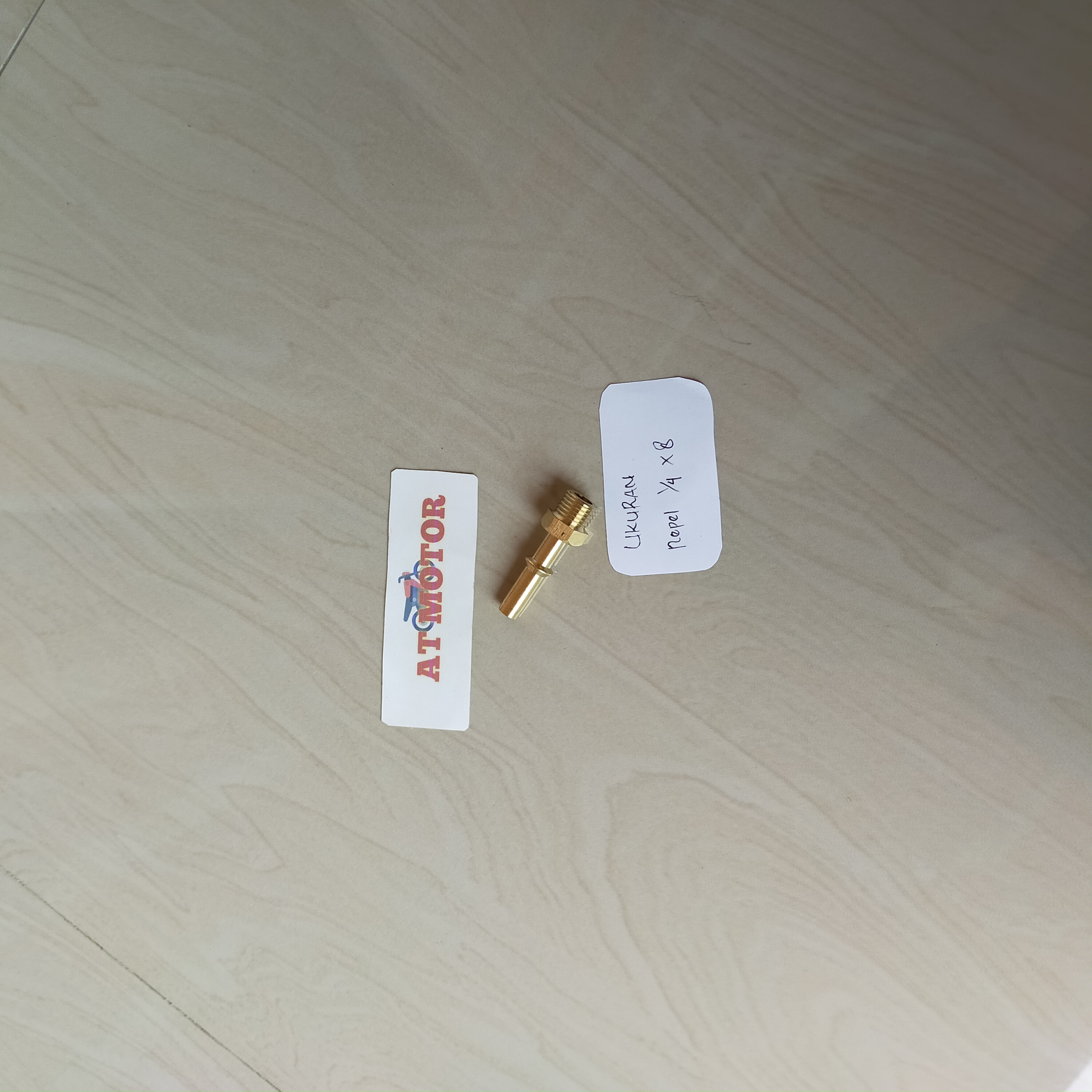 Nepel 1/4 x 8 mm nepel kuningan alat alat infus injeksi nepel injektor