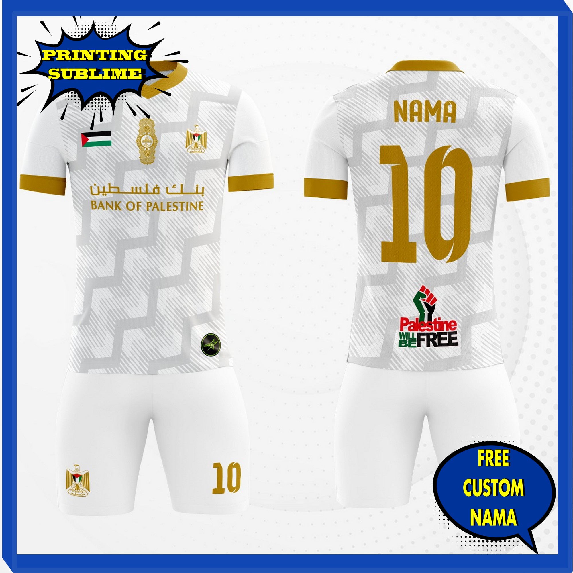 Terbaru Baju Kaos Jersey Setelan Futsal Bola Dewasa Custom Fullprint Desain Custom Printing Jersey Futsal Keren Motif Palestina Lazada Indonesia