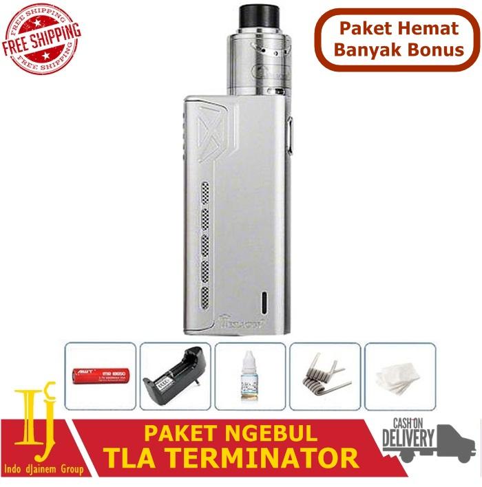 IJC - Paket Siap Ngebul TLA Terminator Rokok Elektrik Vape TLA + Free Baterai Coil Liquid Kapas dan Charger IJC - Paket Siap Ngebul TLA Terminator Rokok Elektrik Vape TLA + Free Baterai Coil Liquid Kapas dan Charger