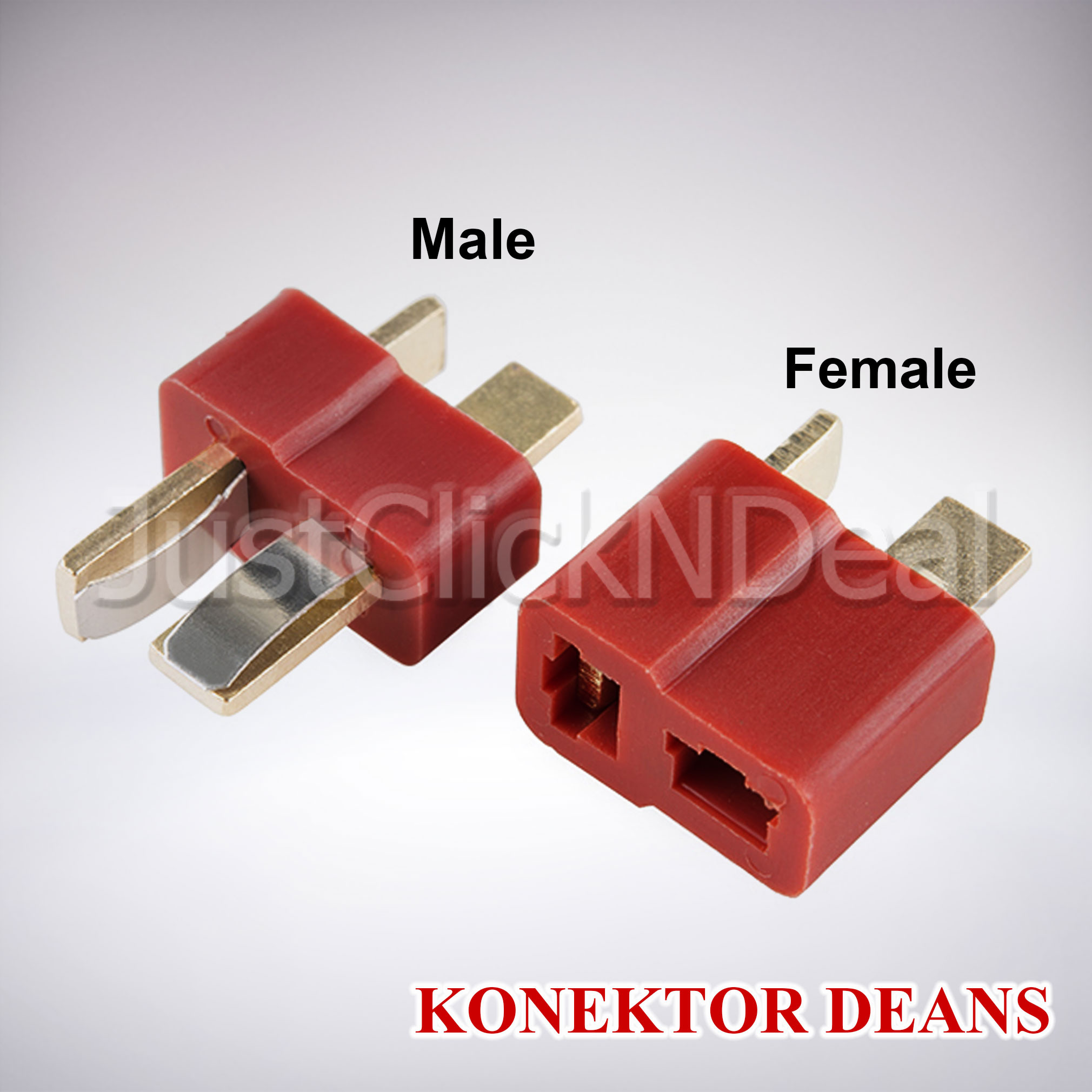 Socket Connector T Plug Deans Male Female 1 Pasang Lazada Indonesia