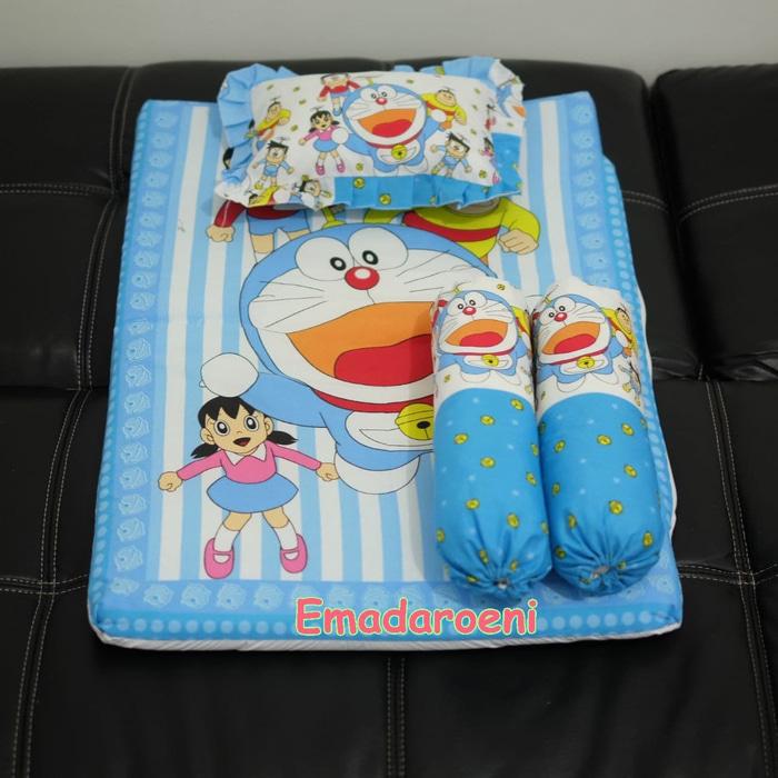 MURAH Matras Bayi Set Bantal Guling Karakter Doraemon Lucu