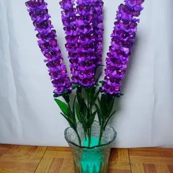 Bunga Lavender Hias 5 Tangkai Pot Bunga Akrilik Bunga Artifisial Lazada Indonesia