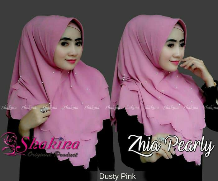 HIJAB KERUDUNG JILBAB INSTAN KHIMAR ZHIA PEARLY Mewah Lebaran