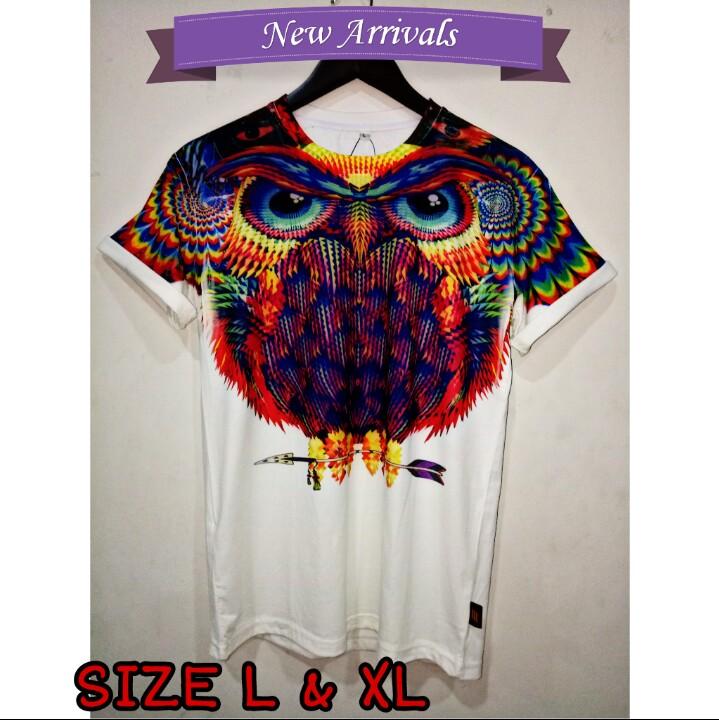 Kaos Distro Pria Kaos Keren Unik Burung Hantu Animasi Lazada