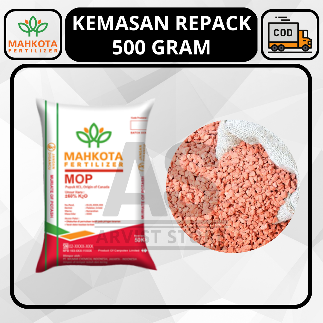 Pupuk Kcl Mahkota Mop Origin Canada Kemasan Repack Gram Lazada