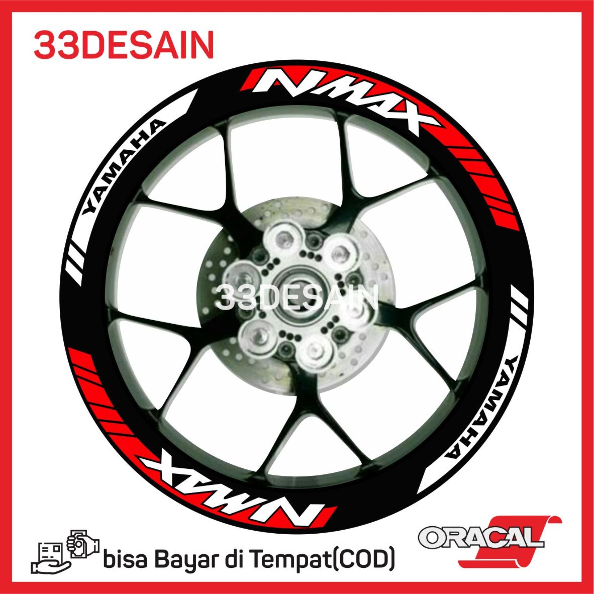 33Sticker - Aksesoris Motor Stiker Cutting 8 Velg Nmax - Merah - 33Desain