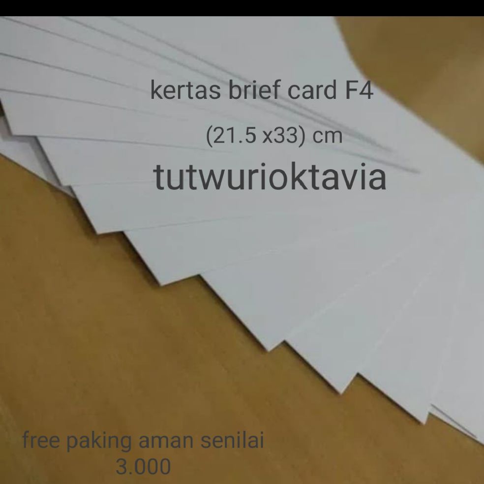 kertas brief card 200 GSM ukuran F4 isi 100 sheet Lazada Indonesia