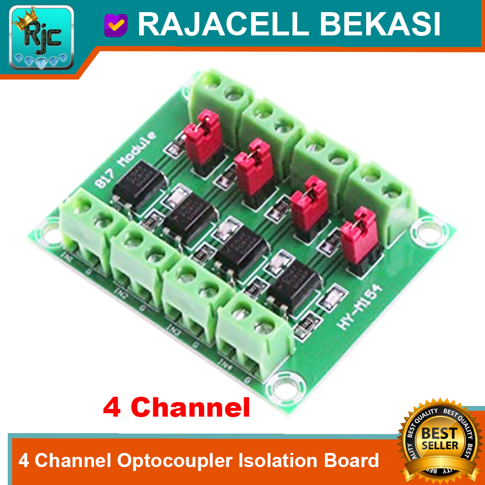 PC817 2Ch 4Ch Optocoupler Isolation Board for PLC Arduino Raspberry Pi ...