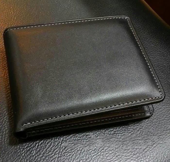 Dompet Kulit Sapi Hitam Polos Asli Garut - Hitam By Pd.karakatu Shoes Sport