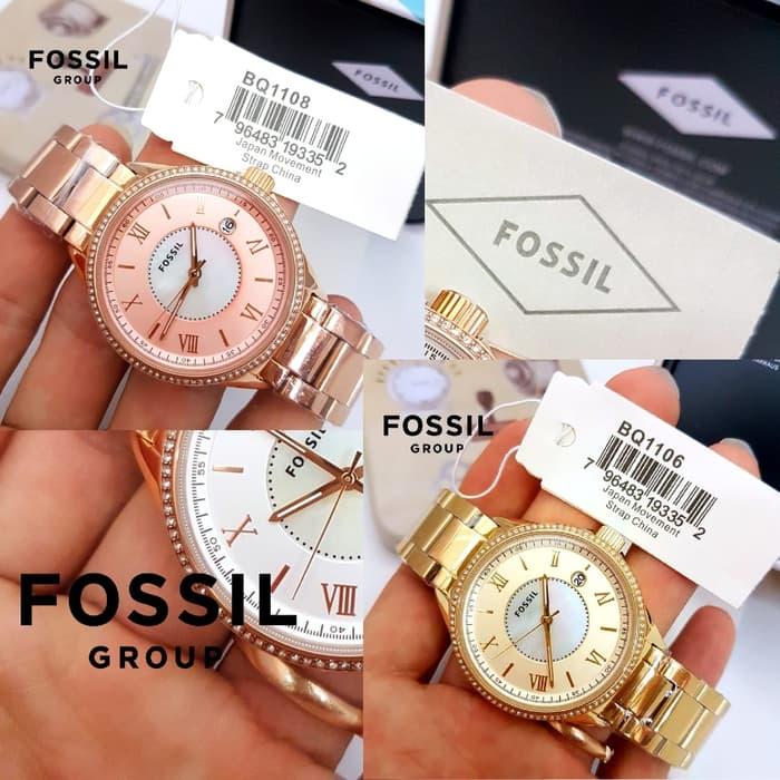 Jam Tangan Wanita Merk Fossil Type : BQ 1108 Baterai Stainless Steel