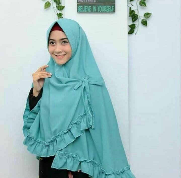 Khimar jilbab instan Rempel pet Tali Jumbo