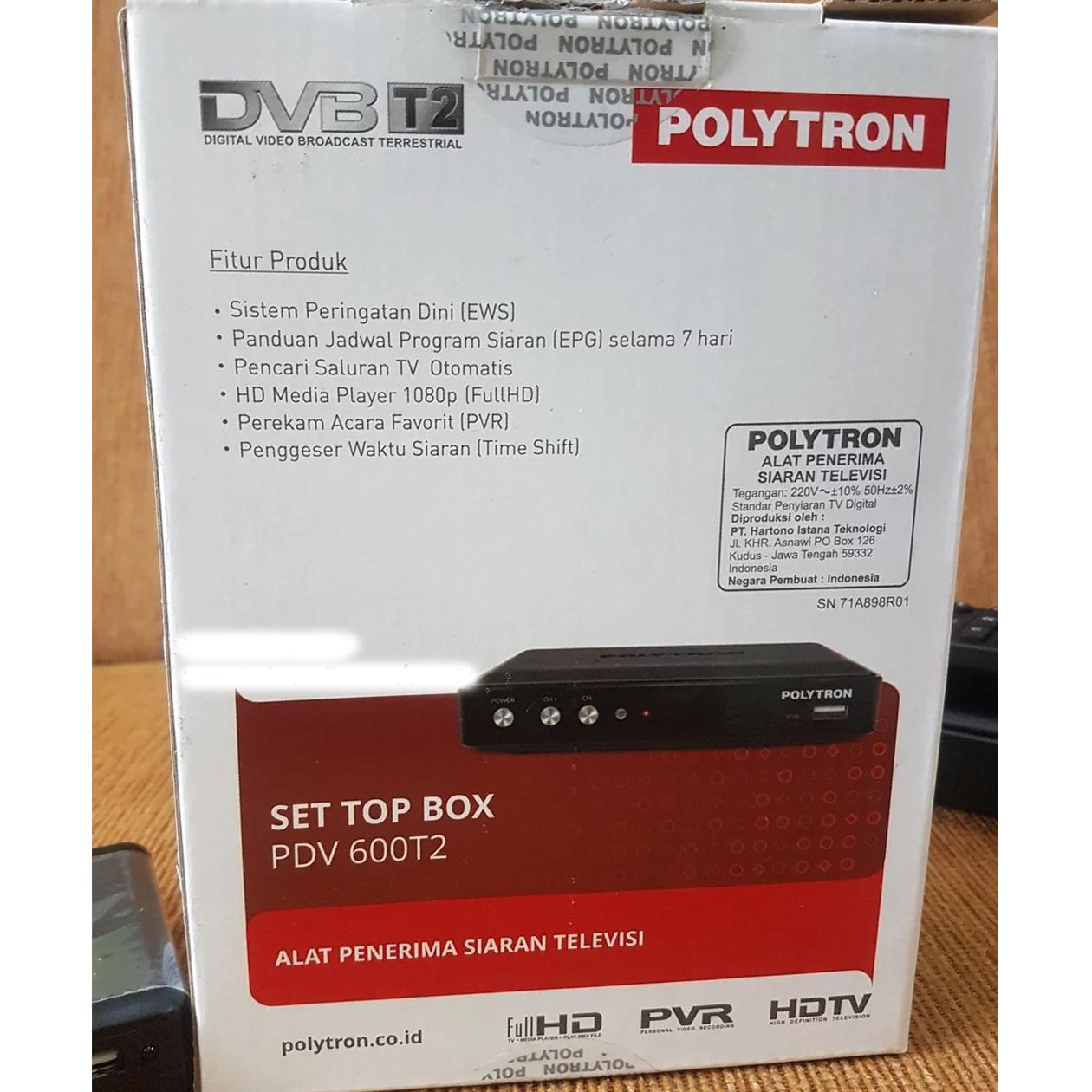 ORI Set Top Box Polytron PDV600T2 Sertifikasi Kominfo