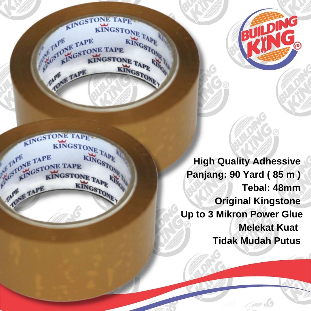 Kingstone Tape Lakban Inch Mm X Yards M Coklat High Quality Setara Daimaru Lazada