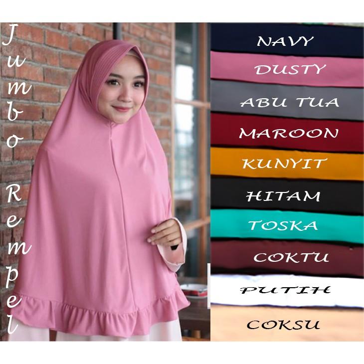 Khimar Jumbo Rempel Pet Jilbab Matt. Wolfis Premium Syari