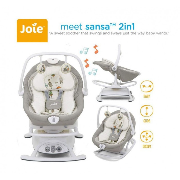 Swing Joie Meet Sansa in Glider and Rocker Ayunan Bayi Goyang