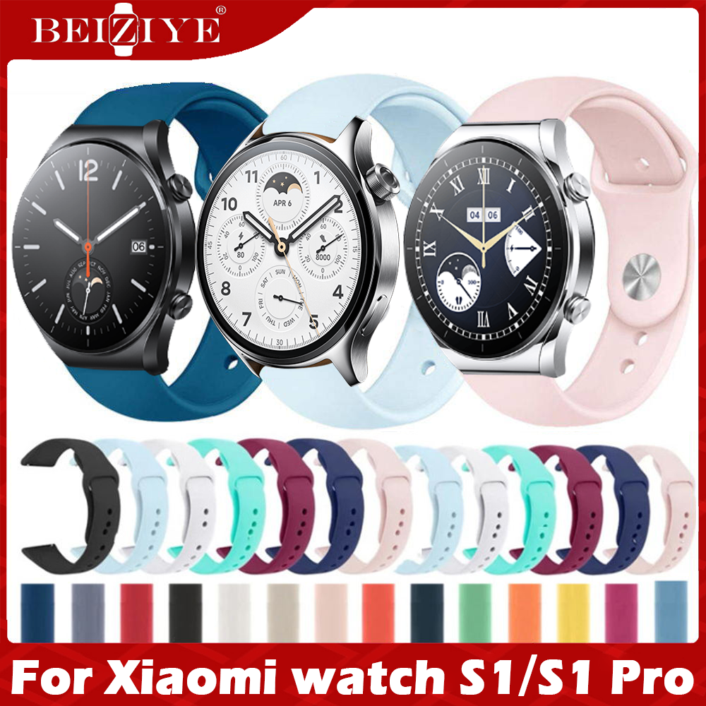 Dây đeo cổ tay silicone Cho Xiaomi watch S1 Pro Xiaomi watch S1 active Vòng đeo tay thoáng khí Thay thế Dây đeo tay cho đồng hồ Xiaomi watch S1 22mm Vòng đeo tay