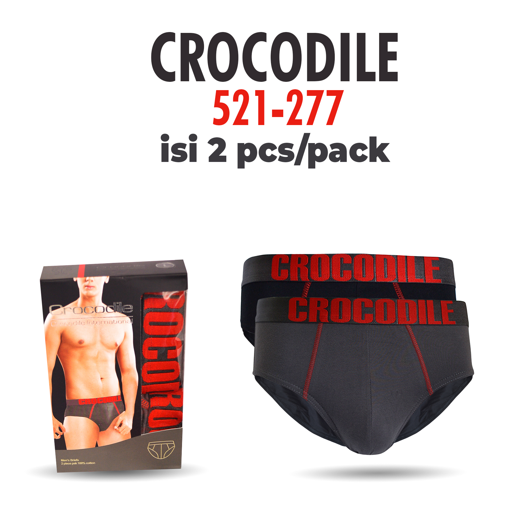 Promo Crocodile Underwear Briefs Celana Dalam Pria - Multicolor