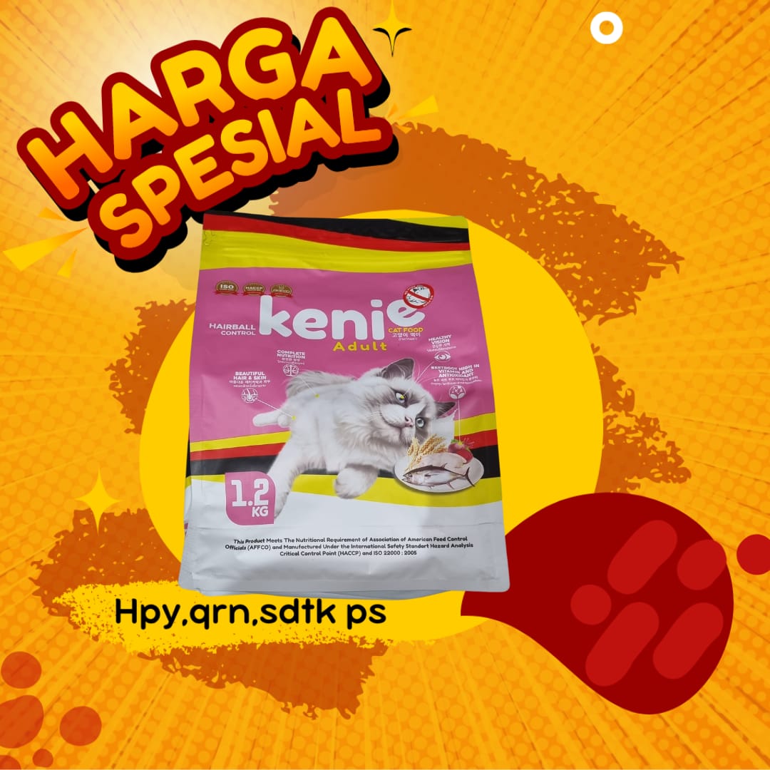 Makanan Kucing KENIE ADULT 1,2 kg Freshpack Dryfood | Lazada Indonesia