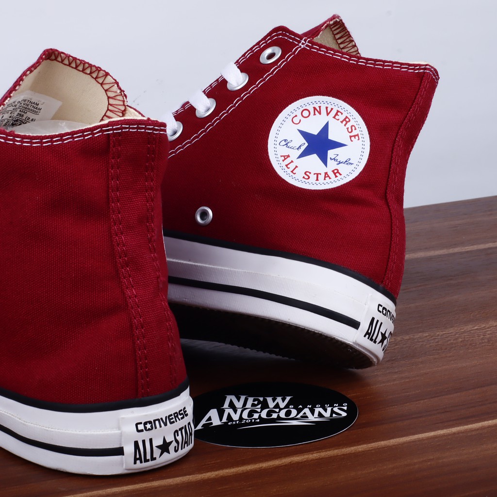 high cut converse red