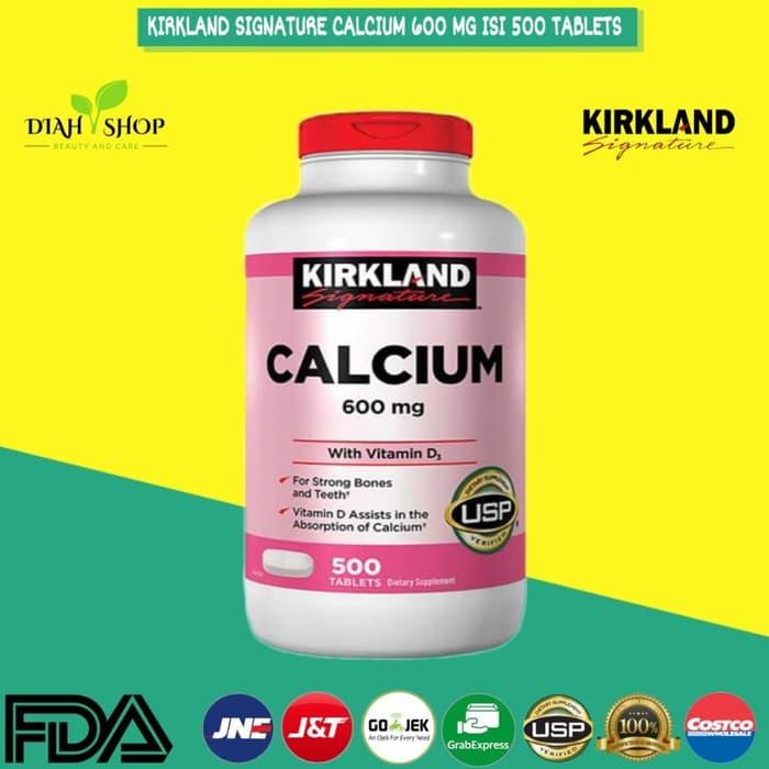 Kirkland Calcium 600 Mg Vitamin D3 Isi 500 Tablets/Vitamin D3 Original