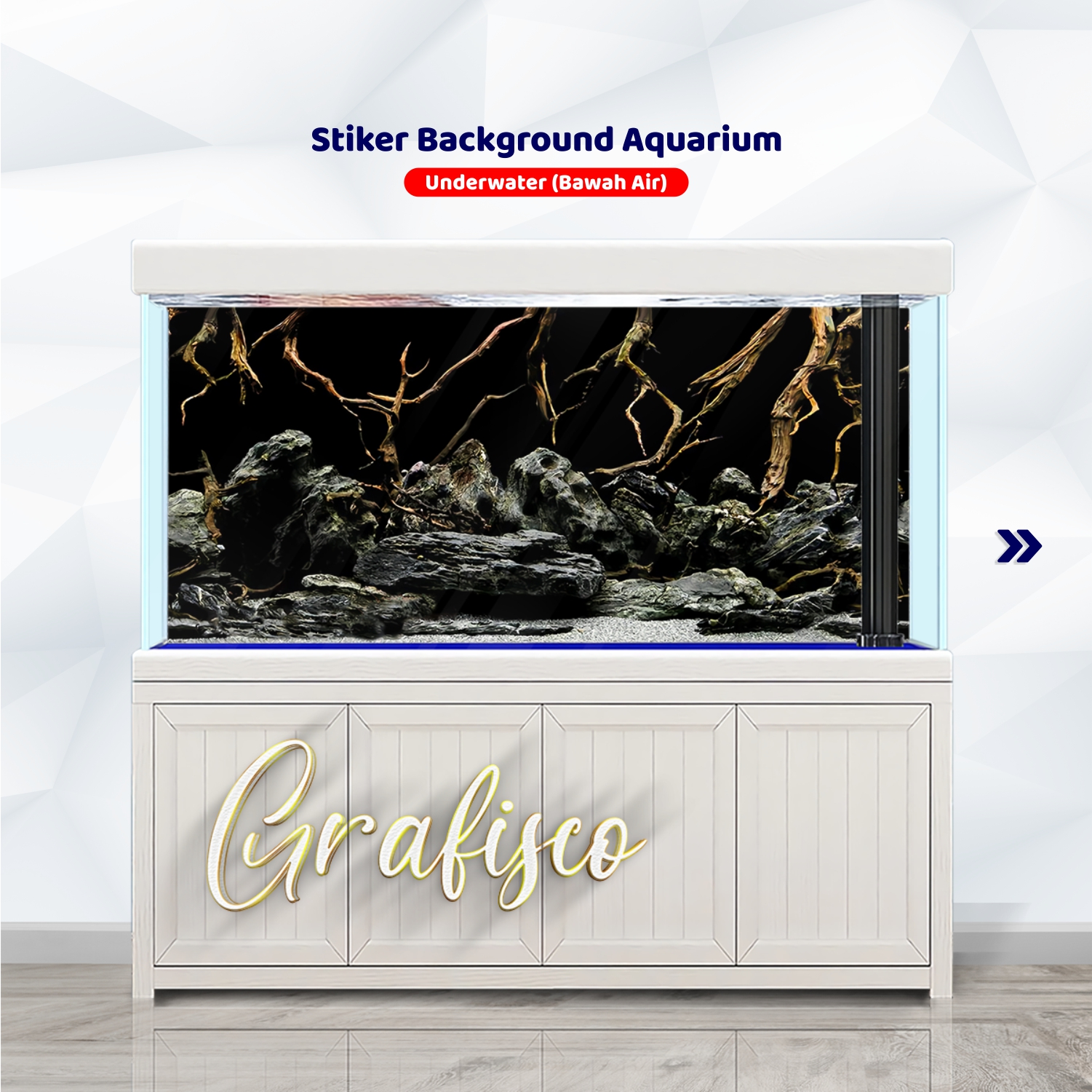 Background Aquarium / Stiker Aquarium / Stiker Aquarium Belakang
