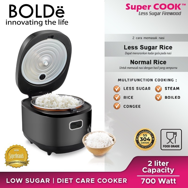 bolde super cook less sugar firewood