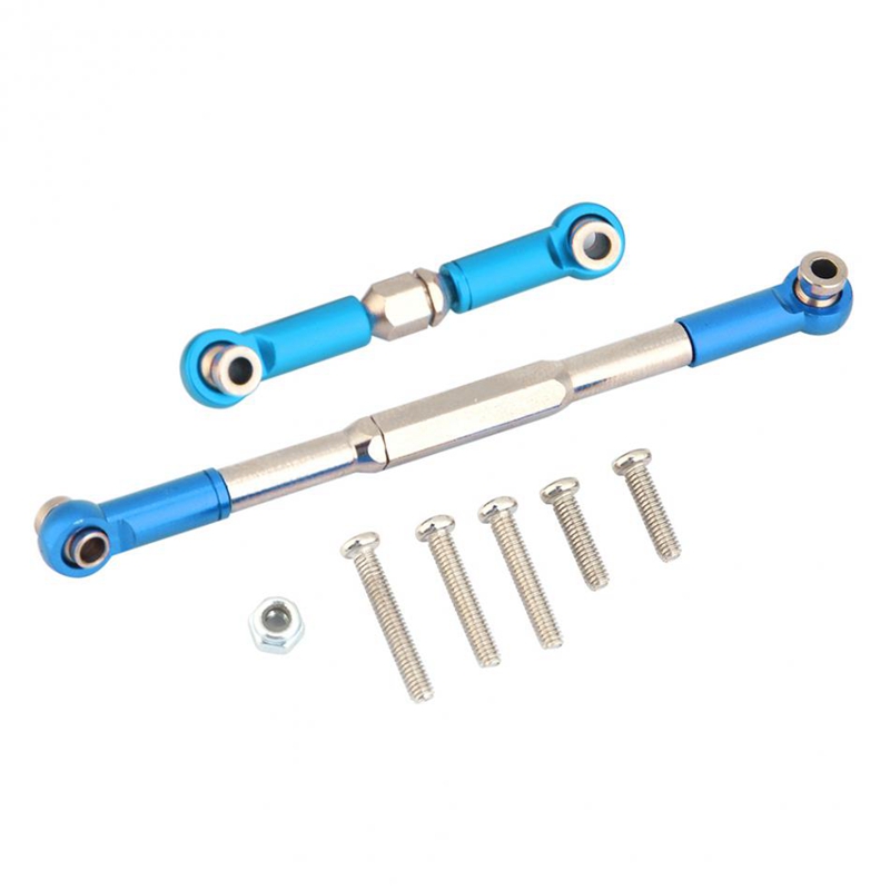 RC Steering Rod CNC Machining Aluminum Alloy Steering Linkage Rod Set for WPL 1608T RC Truck RC Steering Linkage Set