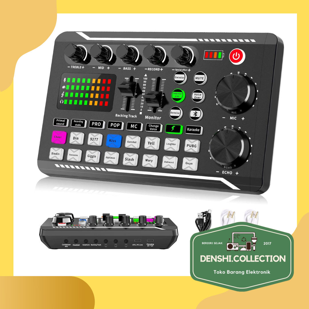 Sound Card F998 TaffSTUDIO Pro Audio Interface Bluetooth Mixer Live