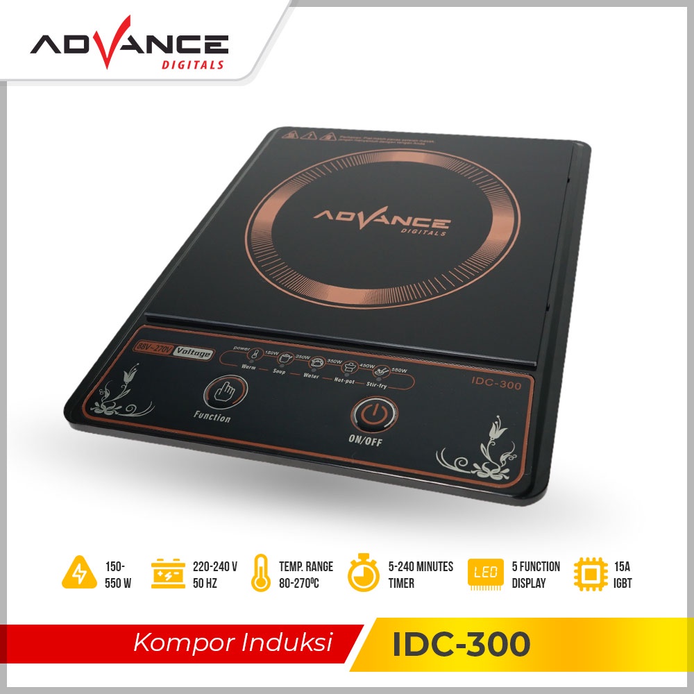 Advance Kompor Listrik Induksi IDC-300 Kompor Induksi IDC300 IDC 300