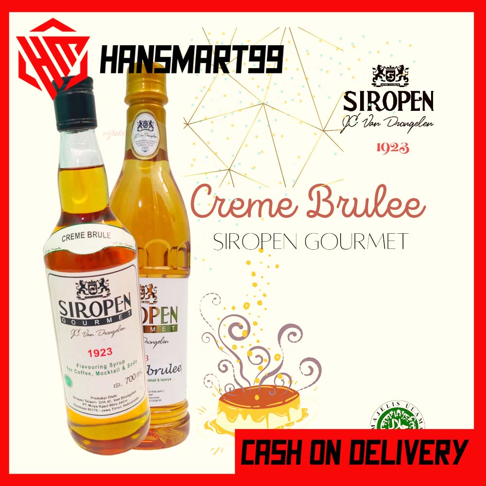SIRUP GOURMET SIRUP FLAVOUR RASA CREME BRULEE 700ML BOTOL ANTI PECAH ...