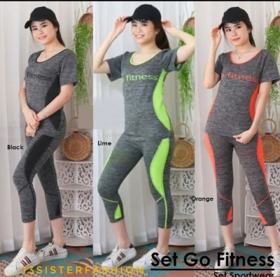 baju setelan senam crop legging gofitcrop baju olahraga senam zumba aerobik yoga salsa wanita