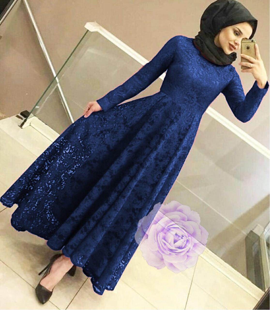 MCC03 - 28 YUNI Maxy Brukat / Dress Brukat / Gamis Brukat / Busana Muslim / Baju Muslim / Pakaian Muslim / Fashion Muslim