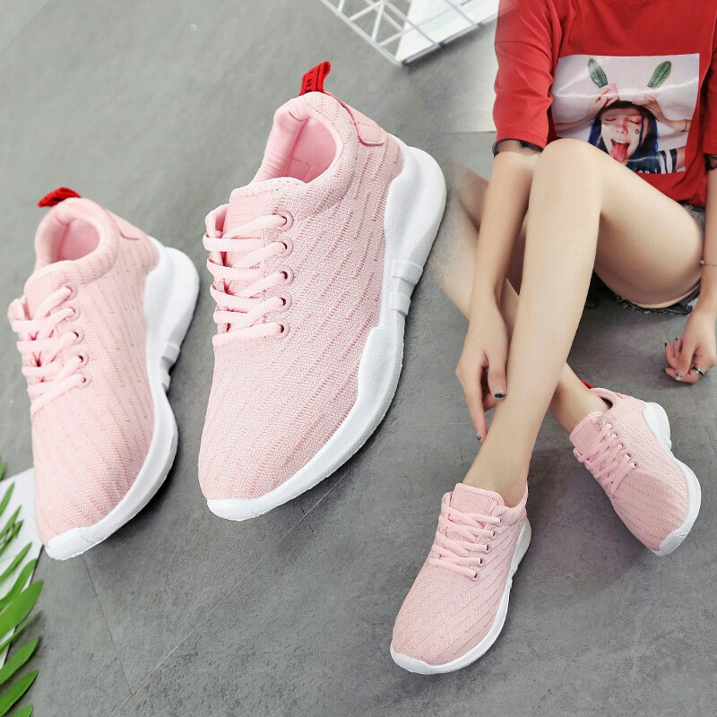 Get Sepatu Sneakers Wanita Hitam Pink Pics