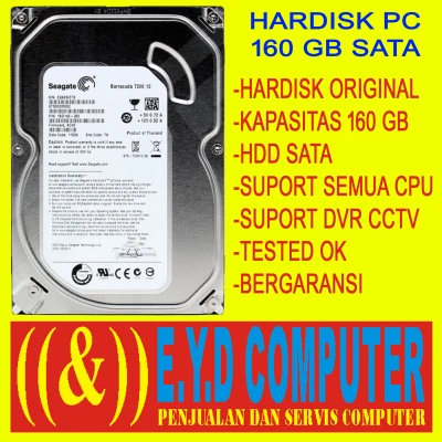 HARDISK PC 160GB 3.5 INC HDD SATA KOMPUTER HARD DISK HD 160 GB INTERNAL HARDIS CPU COMPUTER DVR CCTV