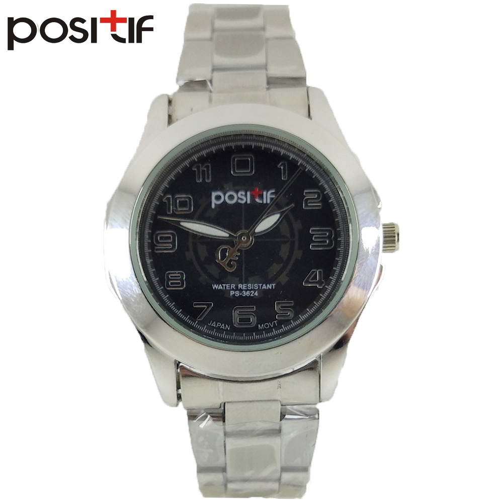 ✓ COD] Jam Tangan Wanita POSITIF Mini Murcia Hitam Silver