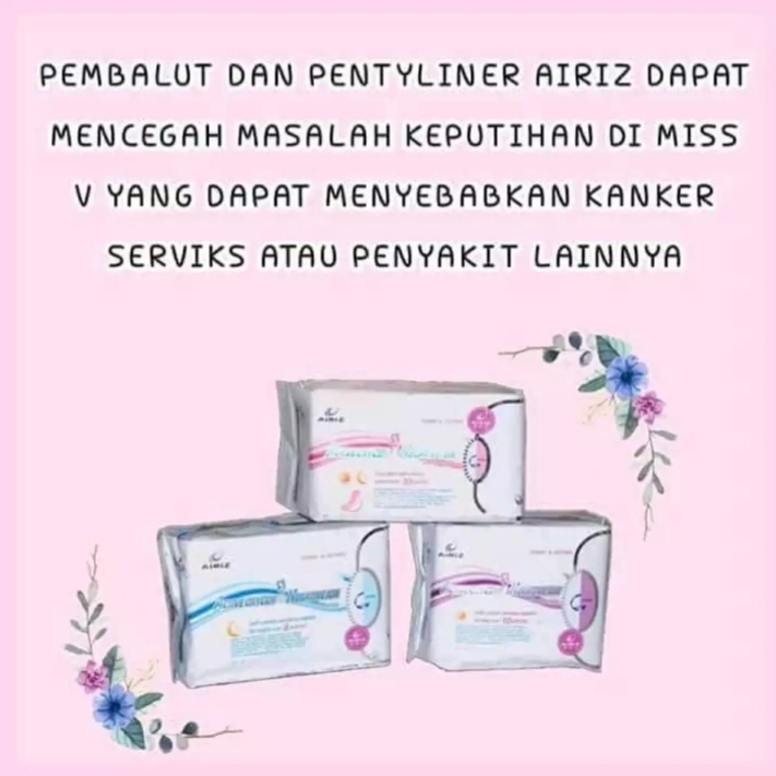 Pembalut Wanita Airiz Tianshi Ori Herbal Terbaik Atasi Keputihan Bau Tak Sedap Haid