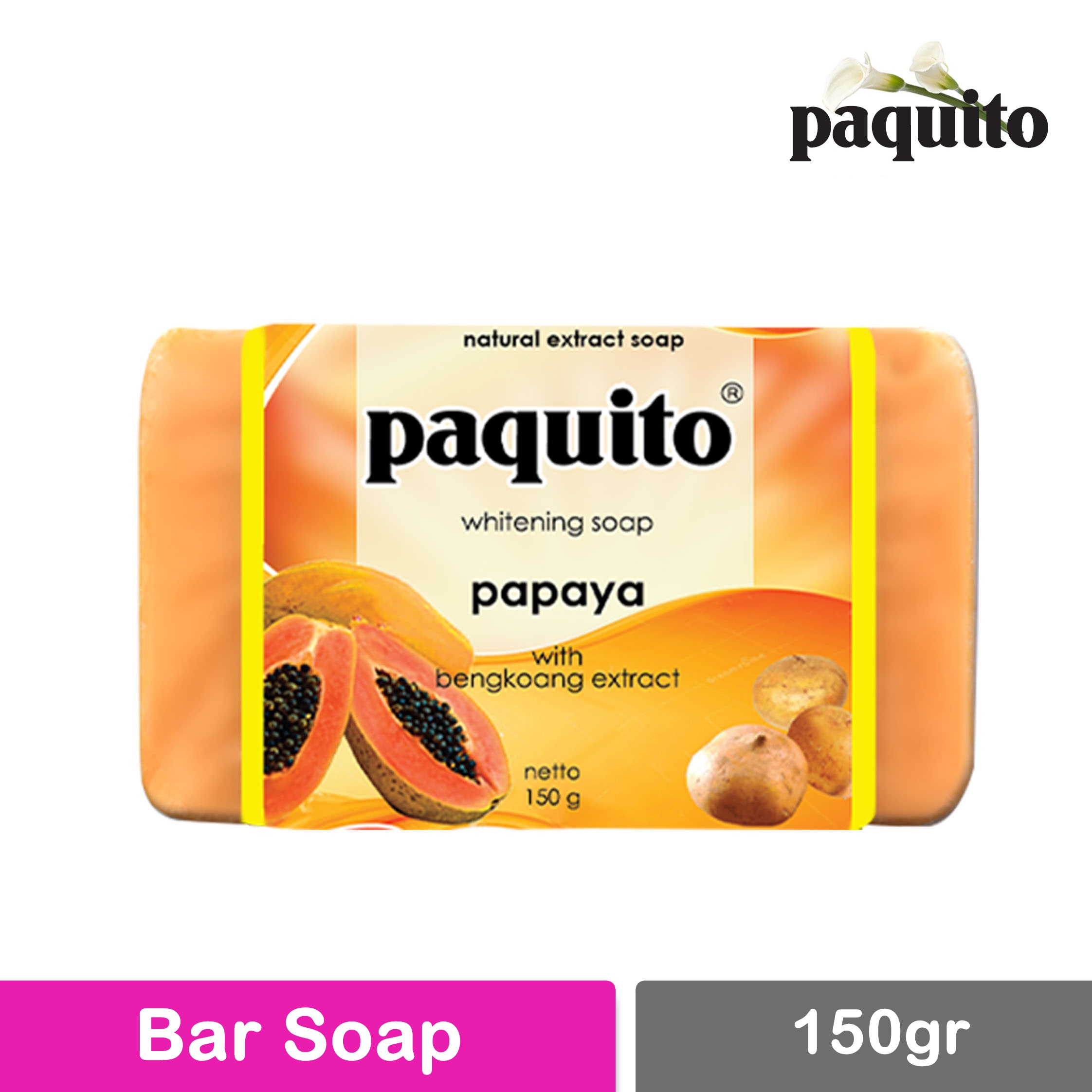 soap bath papaya with jicama for skin whitening Paquito 150g Lazada PH