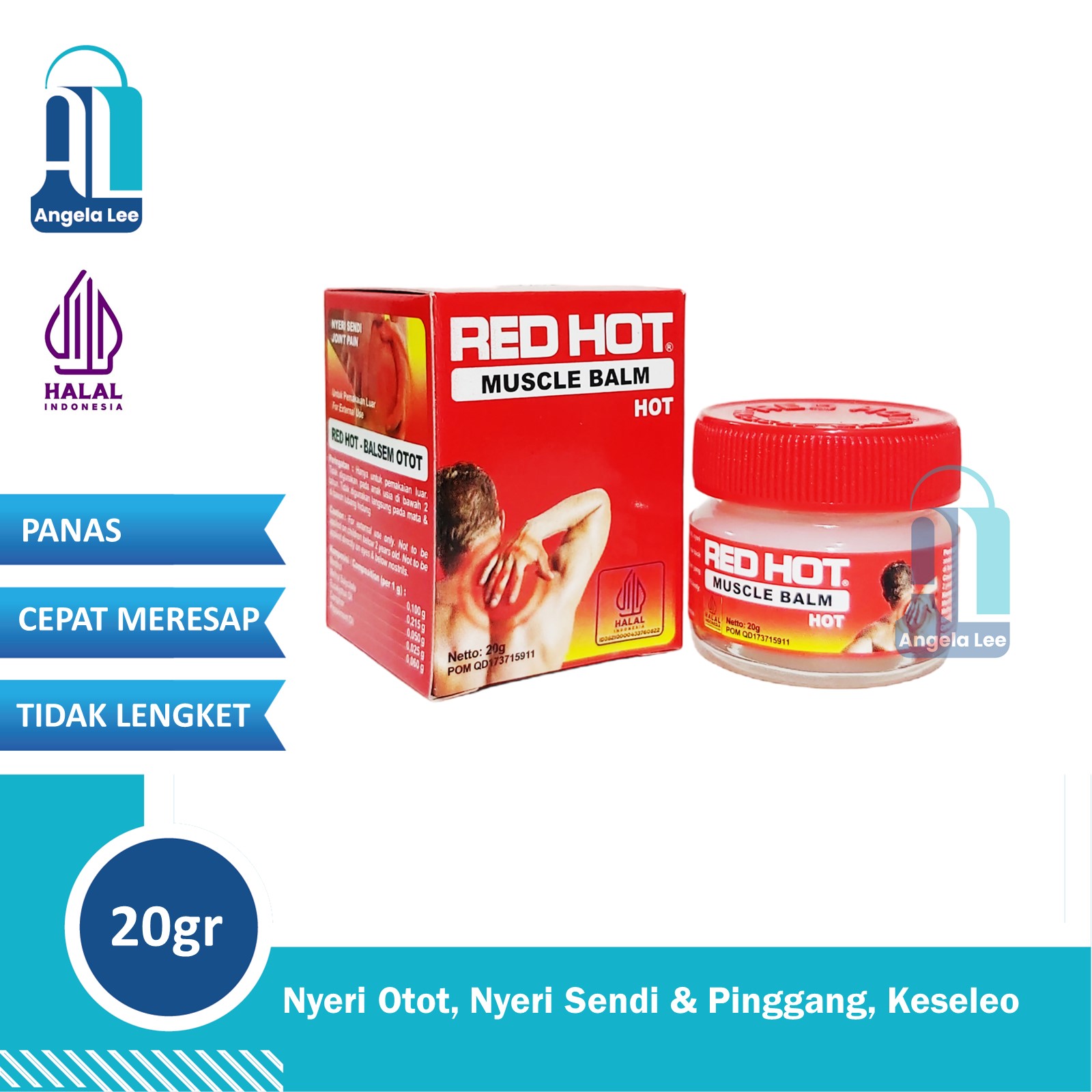 RED HOT Balsem Otot Panas 20gr | Balsem Pijat Pegal Nyeri Pinggang ...