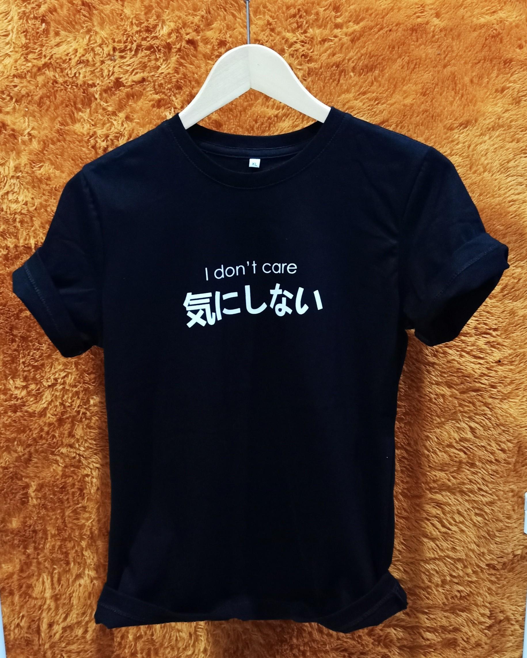 CTB - KAOS I DON'T CARE / Kaos Oblong Wanita Baju Distro Cewek Atasan Kekinian Murah Lengan Pendek Tumblr Tee Casual T-shirt Cotton Combed Tshirt Pakaian Olahraga Olah Raga Bisa Untuk Jalan Jalan Santai Remaja Dewasa Abg