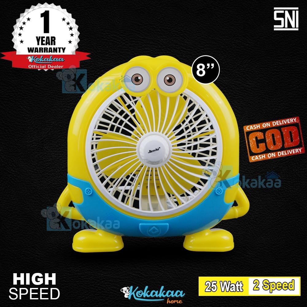 Arashi Kipas Angin Mini AR-128 Karakter MINION MN 05 Desk Fan 8 inch