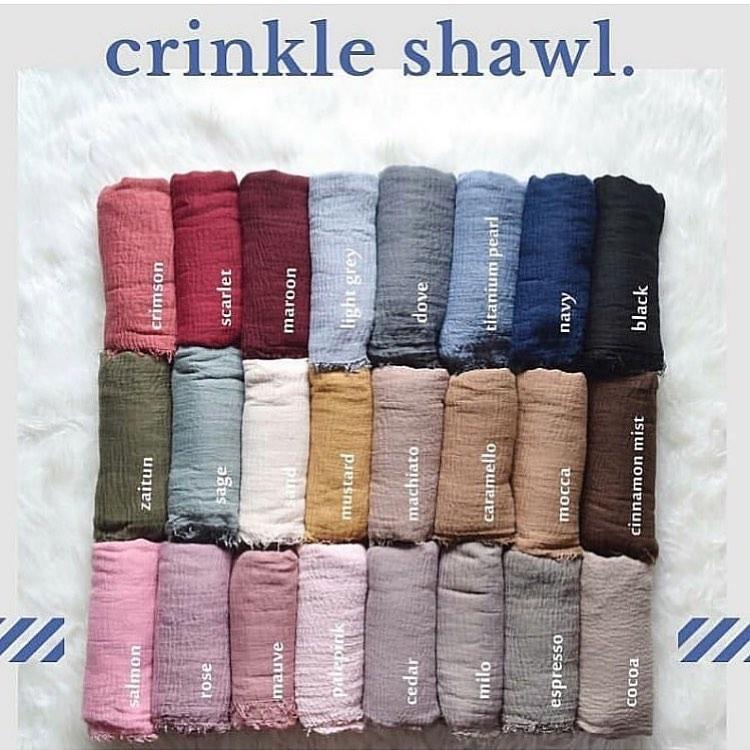 warna hijab pashmina crinkle