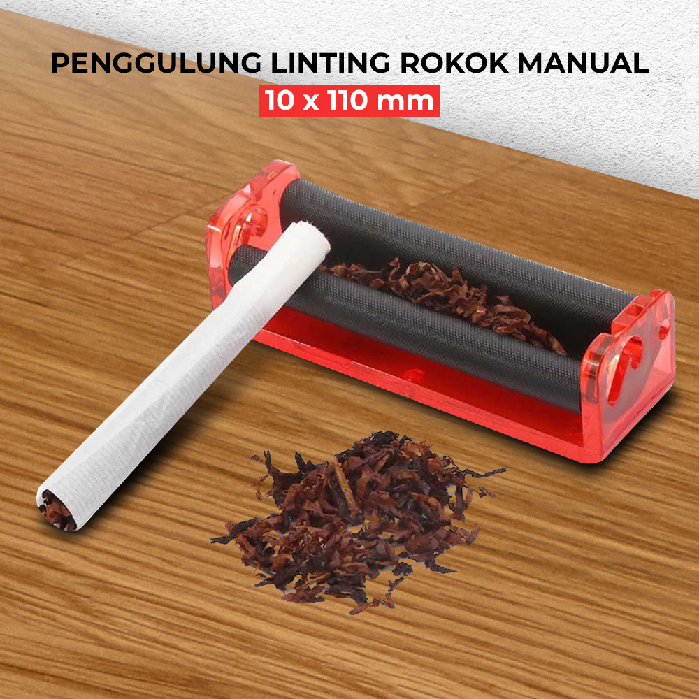 Bisa COD HONEYPUFF Alat Penggulung Linting Rokok Manual Roller 10 x 110 mm - QQ002 - Red Produk Import Kualitas Terbaik