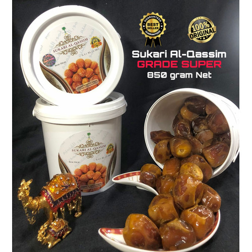 Best Quality Kurma Sukari Al Qassim Madinah Kurma Raja Kemasan Ember 850gr Kurma Al Qassim 6052