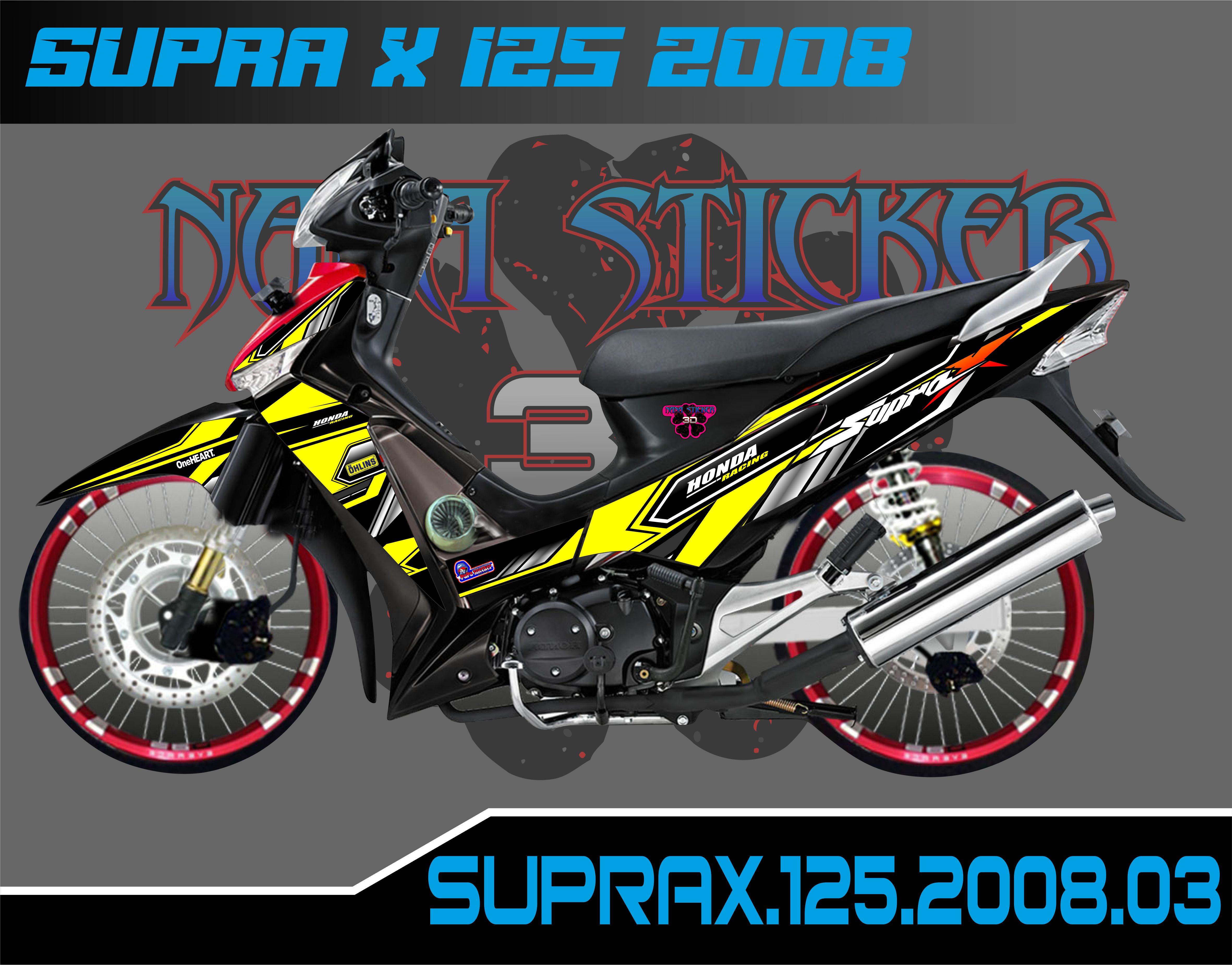 STRIPING SUPRA X 125 2008 STIKER SUPRA X 125 STICKER LIS LIST SUPRA X 125 2008 CODE 03 Lazada Indonesia